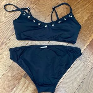 Michael Kors grommet bikini BLACK SZ XS